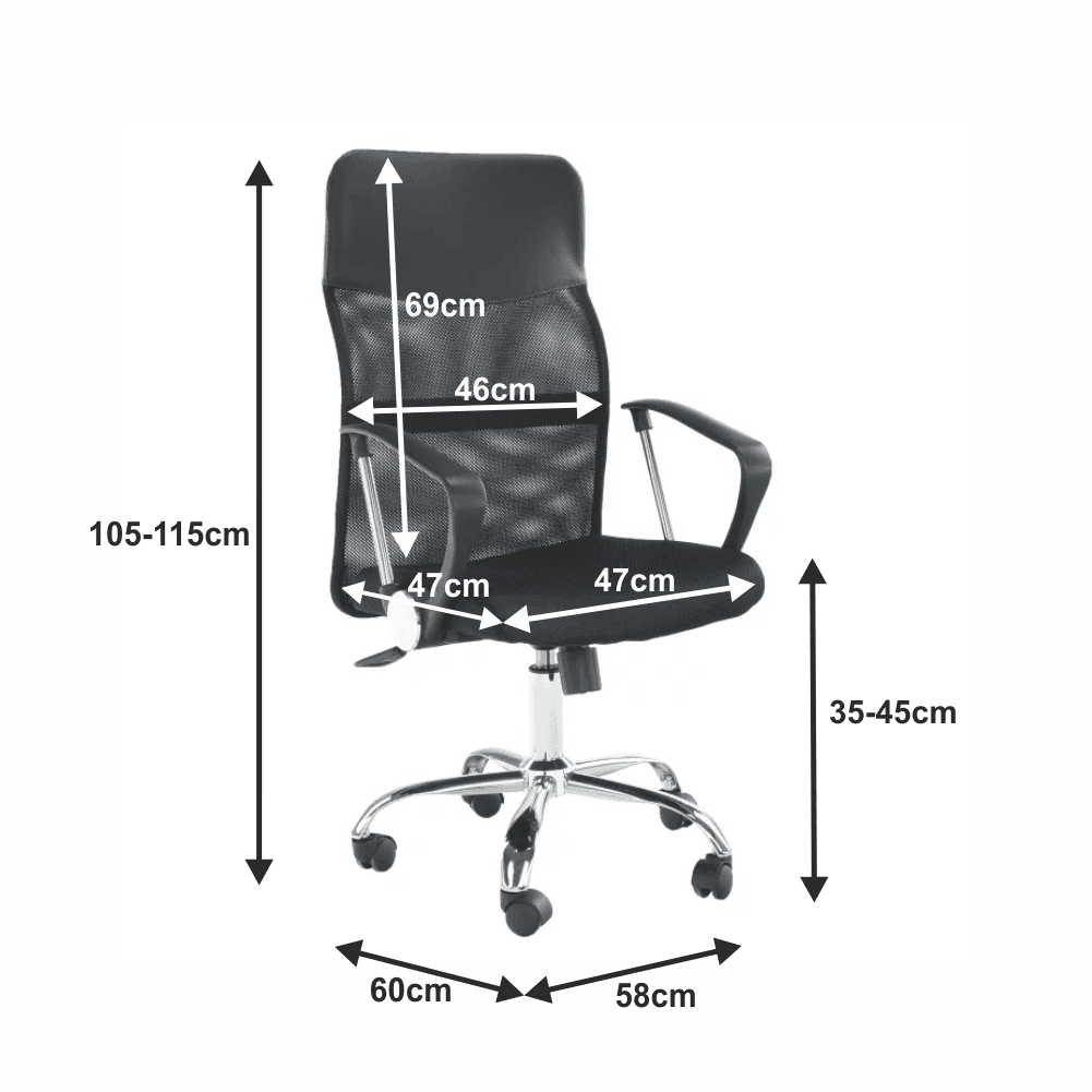 Irodai fotel – fekete, TC3-973M 2 NEW thumbnail 13