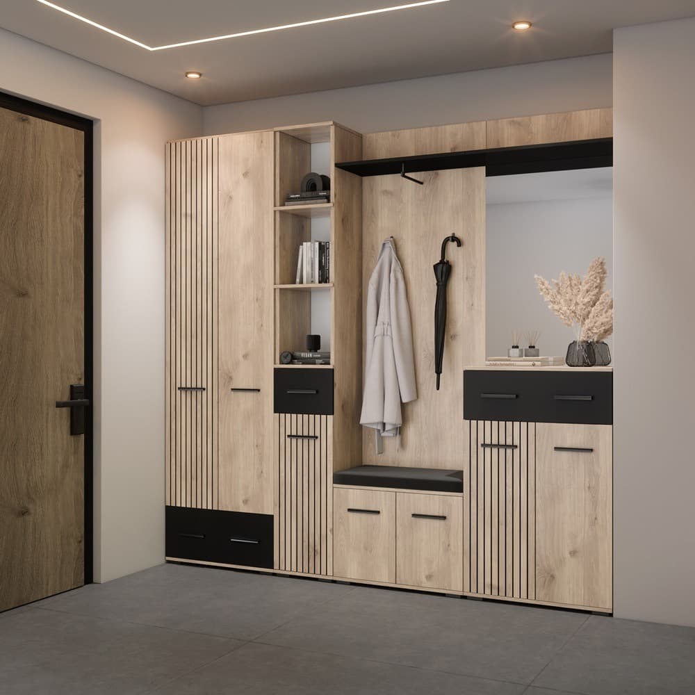 Ambre White Oak Előszobafal