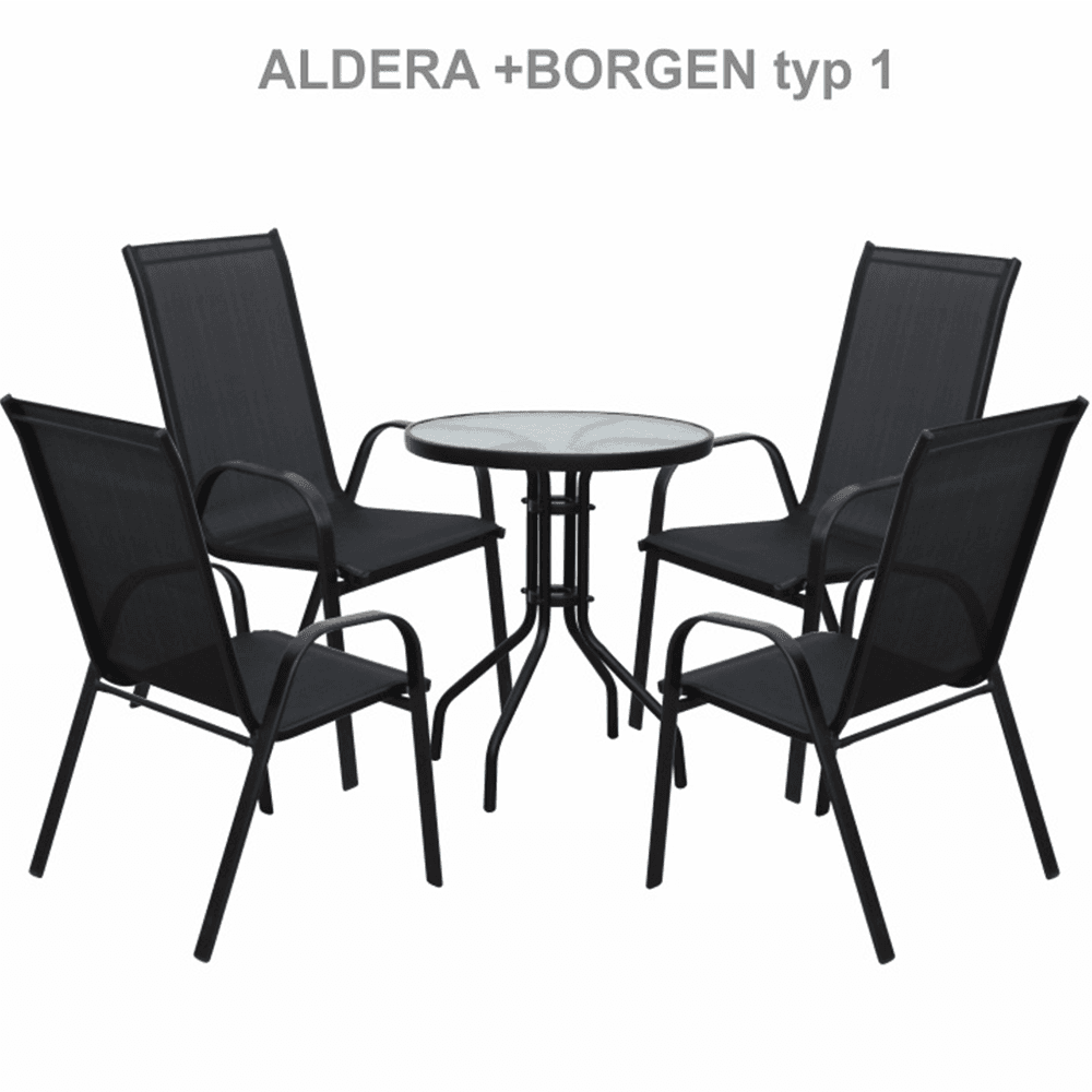 Aldera rakásolható szék, sötétszürke/fekete thumbnail 3