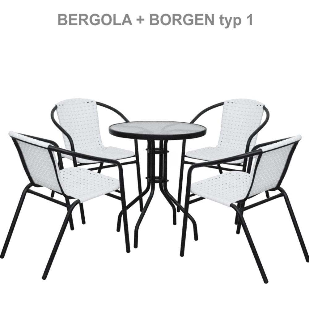 Borgen Typ 2 étkezőasztal – fekete acél / edzett üveg thumbnail 6
