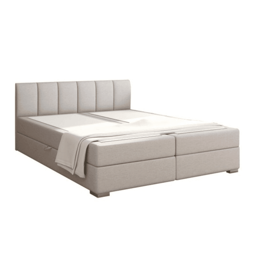 Riana Komfort boxspring ágy 160x200 – világosszürke