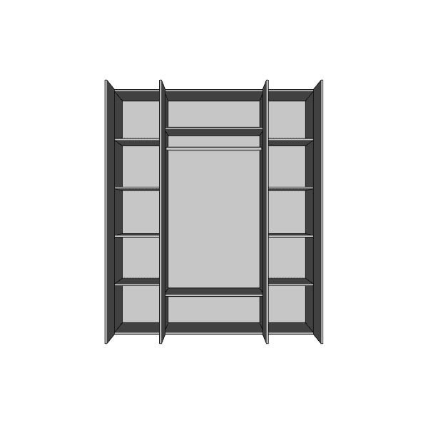 Bianco New Gardróbszekrény 180 4D thumbnail 7