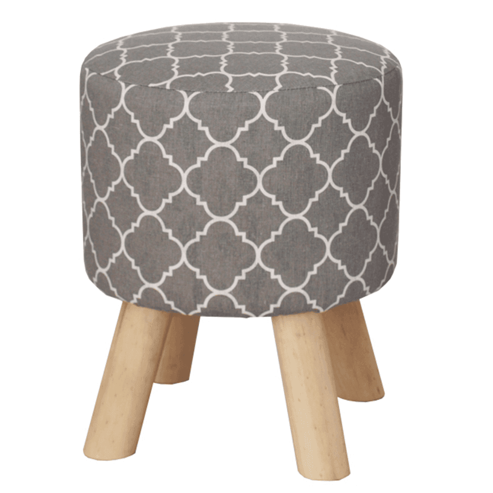 TAFEL NEW Puff – szürke szövet, fenyő lábak