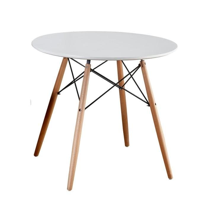Gamin New étkezőasztal – fehér/bükk, 80 cm